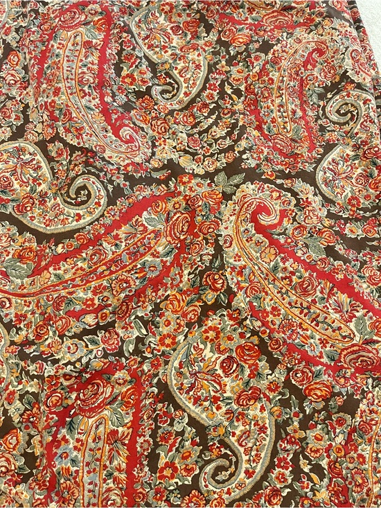 Pottery Barn Other - Pottery Barn Carrie King Duvet Cover 2 Curtain Panels Red Brown Multi Paisley